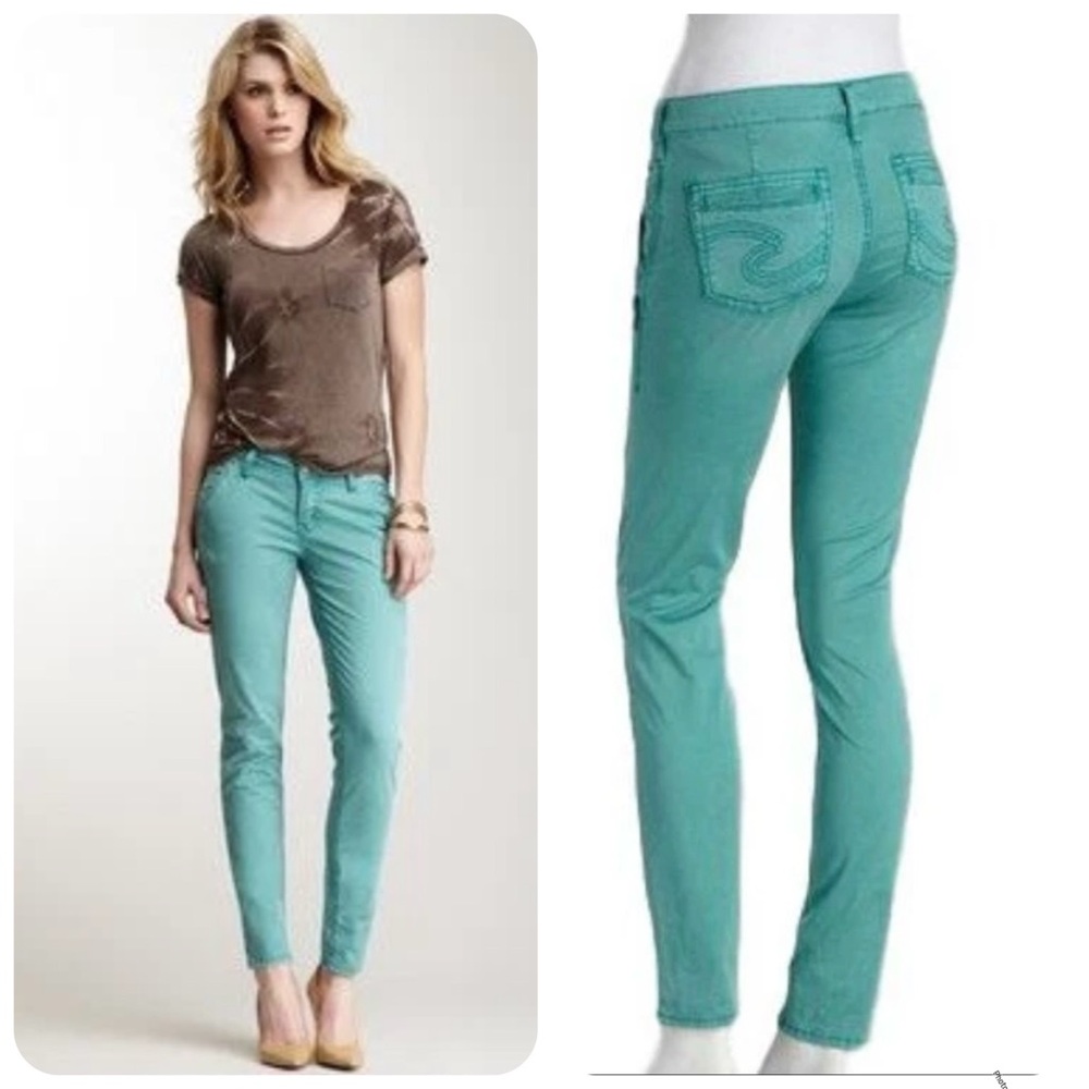 Silver Jeans Women’s 27 Aqua Gwen Chino Straight Leg NEW WITH TAGS!